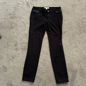 Michael Kors leather-trim jeggings